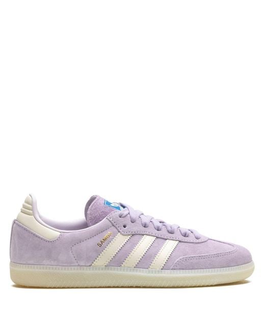 Adidas Purple Samba Og "silver Dawn/chalk White/off White" Sneakers for men