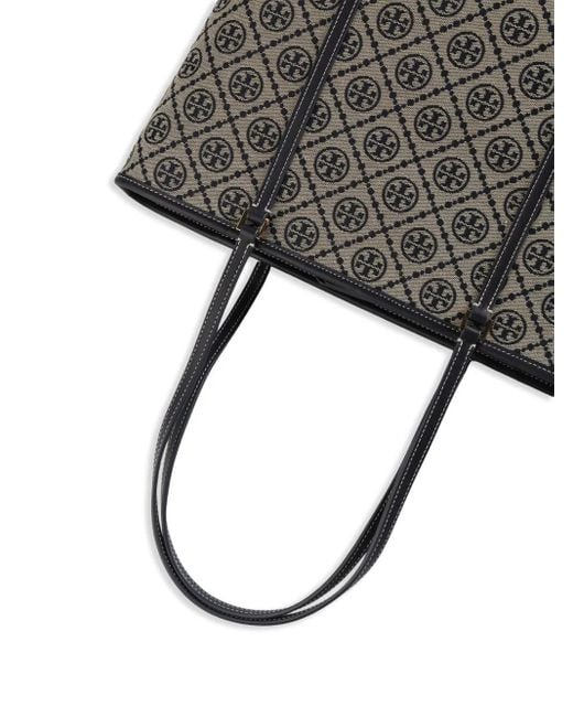 Tory Burch Black Small T Monogram Tote