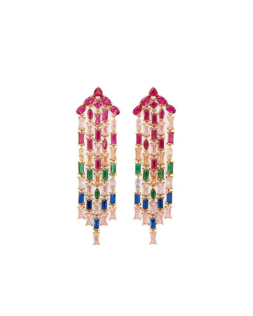 Kate Spade フリンジ ピアス Red