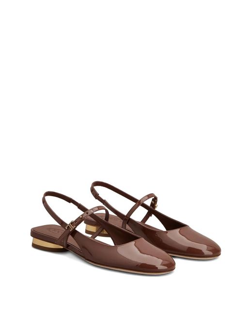 Tod's Brown Sling-Back-Tone Flat Pumps