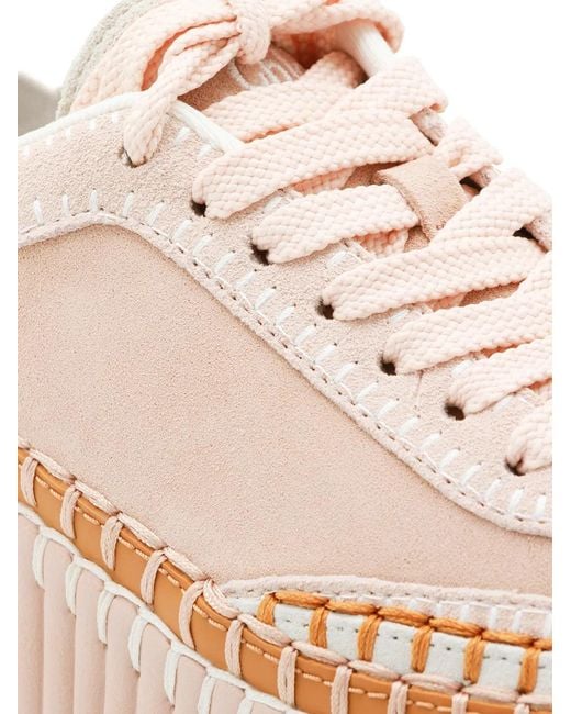 Baskets À Plateforme Chloé en coloris Pink