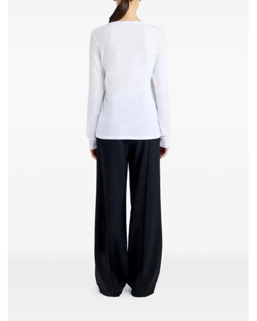 Long-sleeve jersey T-shirt Proenza Schouler de color White
