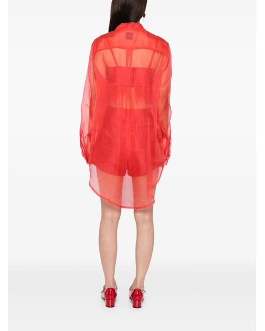 Macgraw Red Tuxedo Shirt