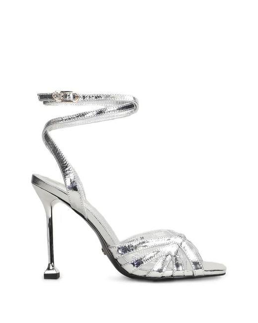 GOLD&ROUGE White Ama Crinkled-Effect Sandals
