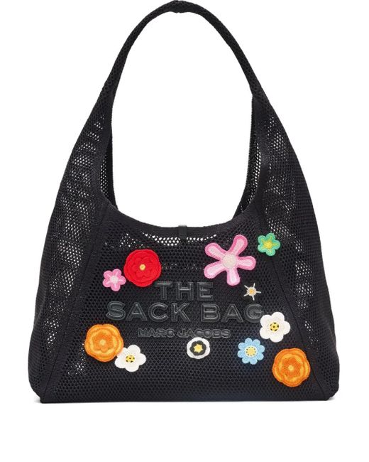 Marc Jacobs Black The Daisy Crochet Sack Bag