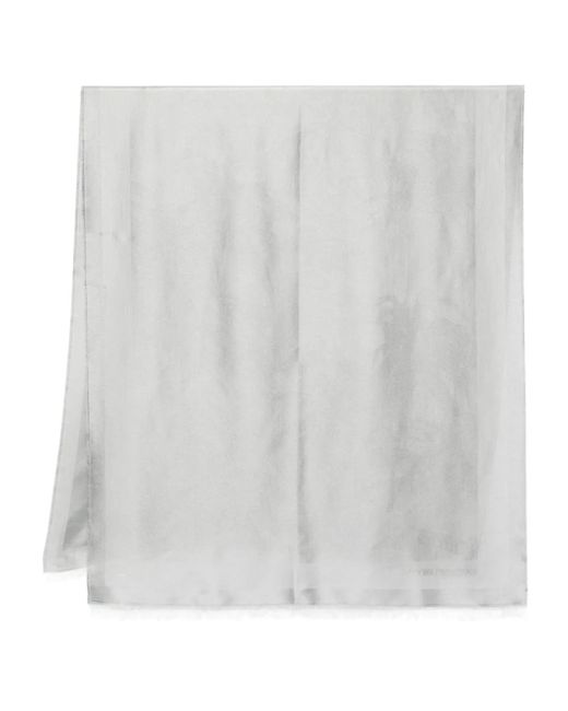 Emporio Armani ロゴジャカード スカーフ White