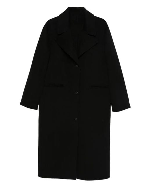 Loulou de Saison Black Buttoned Wool Coat