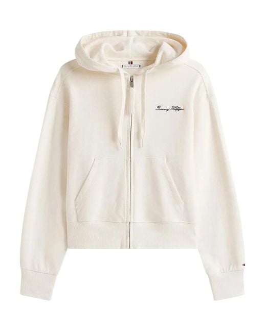 Cardigan Con Logo di Tommy Hilfiger in White
