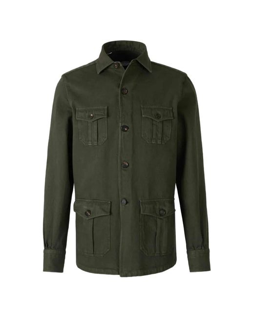Vincenzo Di Ruggiero Green Four-Pocket Field Jacket for men