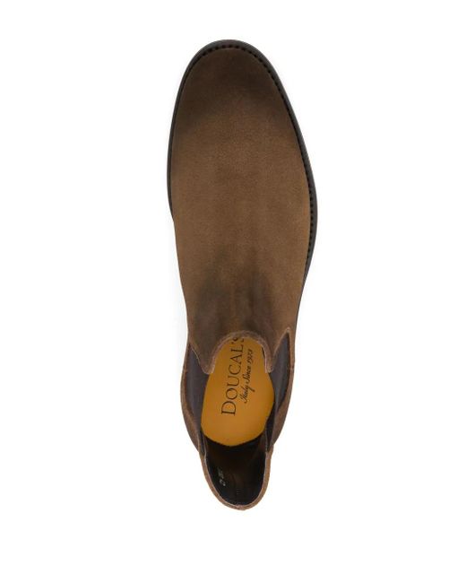 Doucal's Brown Suede Ankle Boots for men