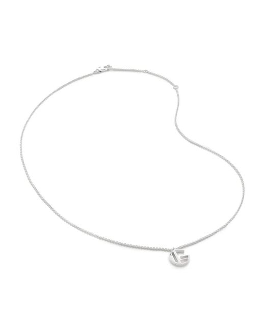 Monica Vinader White Alphabet G-Pendant Necklace