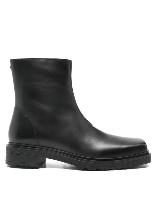 Patrizia Pepe Black Leather Ankle Boots