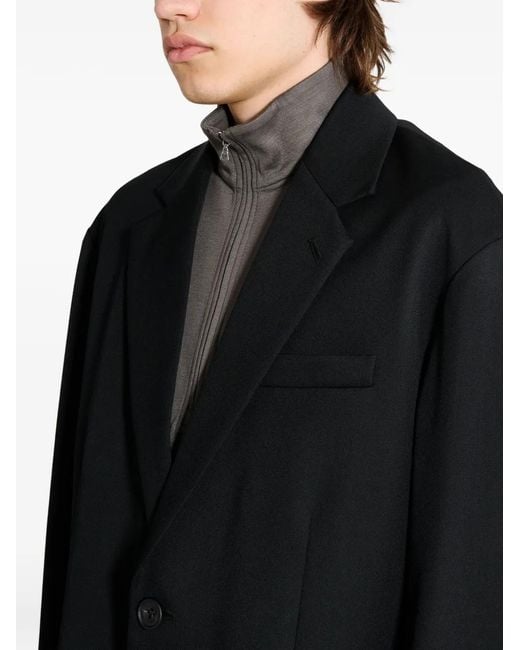 Ssstein Black Oversized Single-Breasted Blazer for men