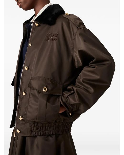 Miu Miu Black Padded Military Jacket