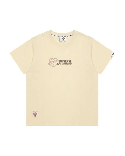 Aape By A Bathing Ape Natural Logo-Patch T-Shirt