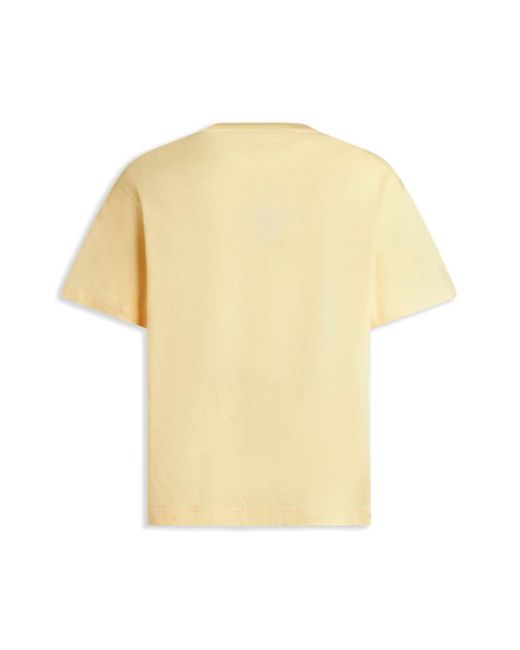 Etro Yellow Graphic-print Jersey T-shirt for men