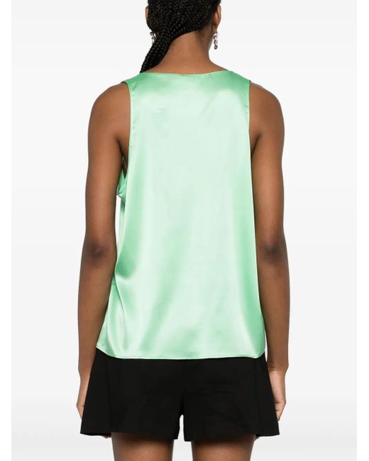 Pinko Green Top Aus Seide