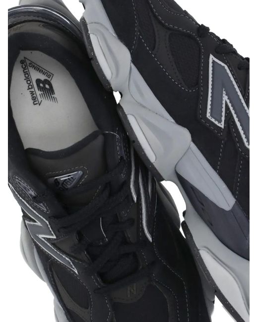 New Balance Black 9060 Logo Sneakers