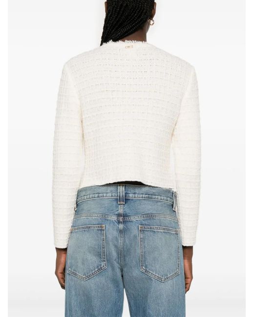 Marc Cain White Logo-Plaque Cardigan