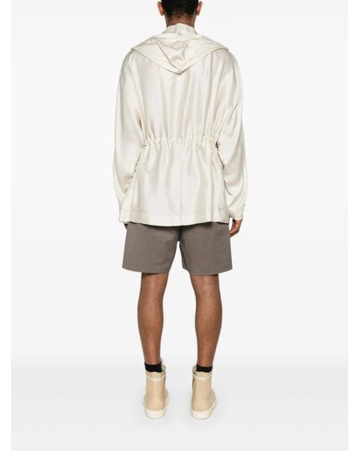 メンズ Rick Owens フーデッド チュニック White