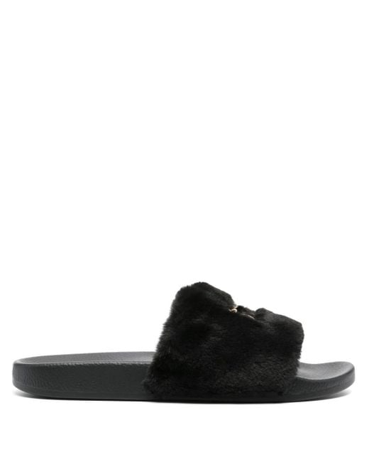 Faux fur best sale slides uk