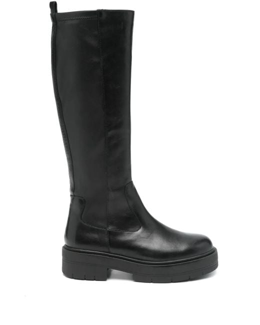 Geox Black Spherica Knee-High Boots