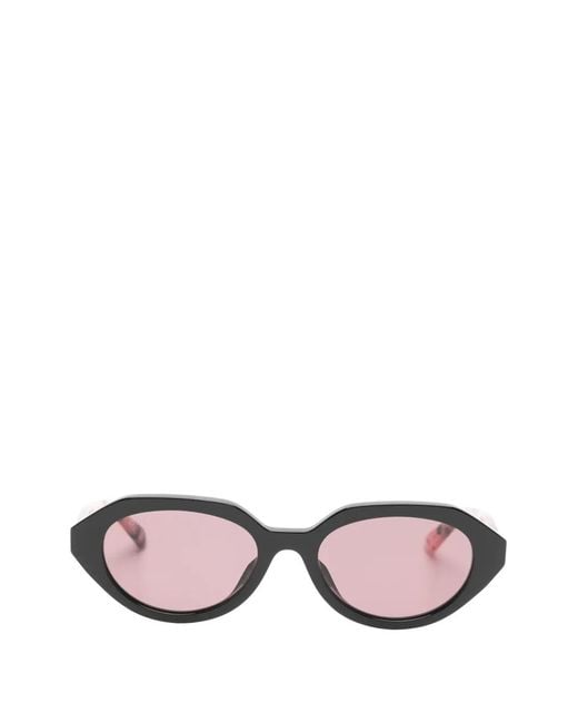 Gucci Pink Geometric-Frame Sunglasses