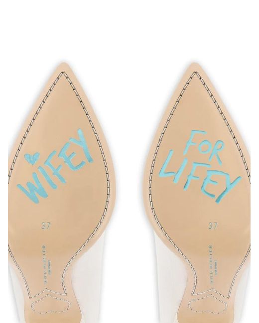Sophia Webster White Rosette Pearl Pumps