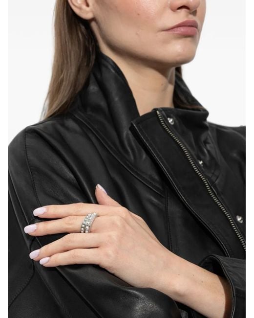 AllSaints Gray Nellie Two Ring Set