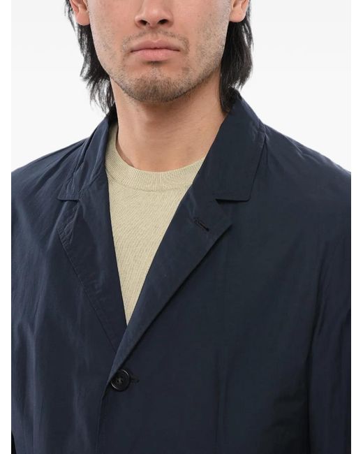 Woolrich Blue Single-Breasted Patch-Pocket Blazer for men