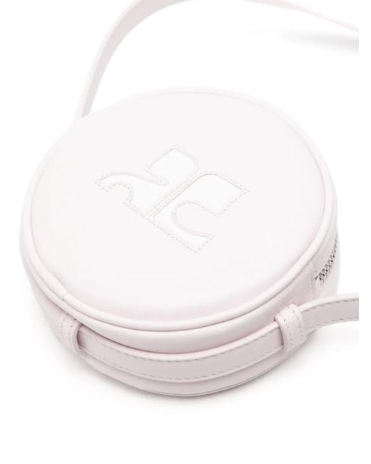 Courreges Pink Reedition Circle Cross Body Bag
