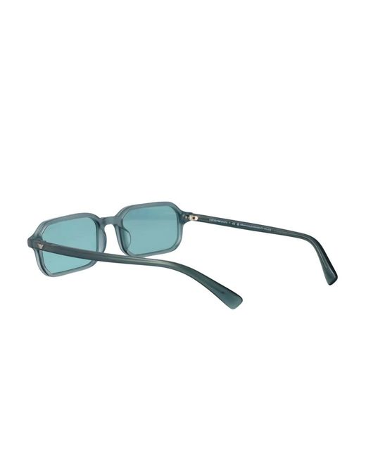 Emporio Armani Blue Rectangle Acetate Sunglasses for men