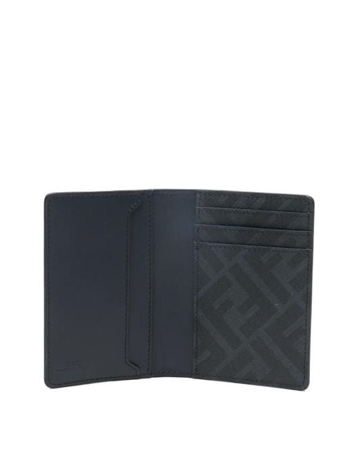 Fendi Blue Logo Cardholder for men