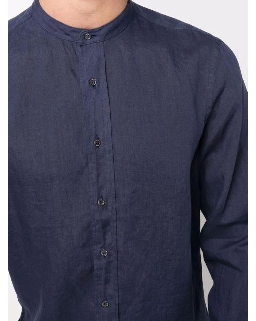 Aspesi Blue Bruce Linen Shirt for men