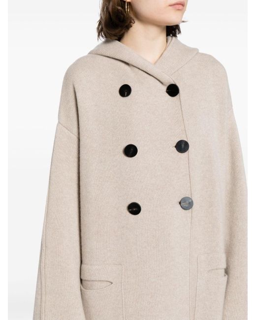 Lisa Yang Natural Fabrizia Knitted Cashmere Coat