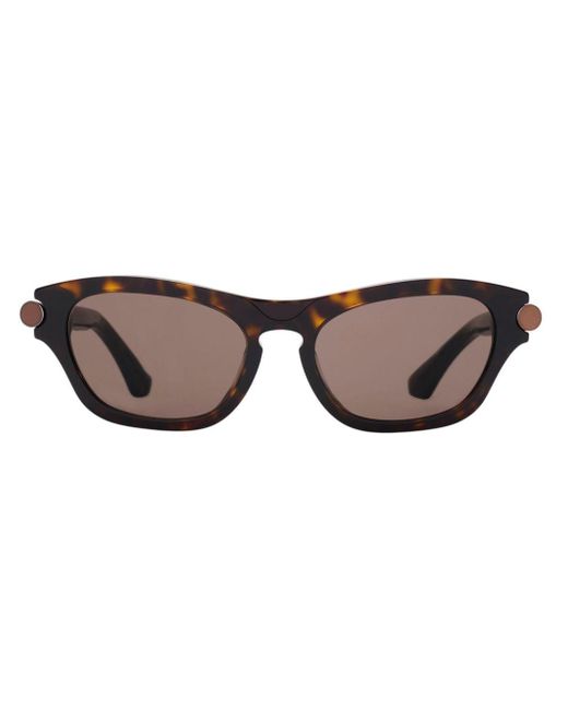 Burberry Brown Tubular Oval-shape Sunglasses