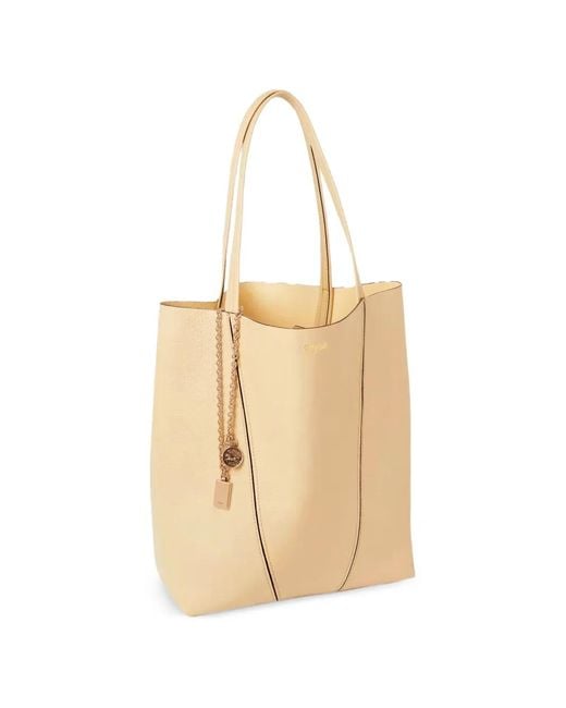 Chloé Natural Sac Cabas Spin En Cuir