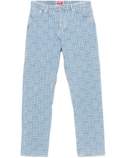 KENZO Blue Weave Bottan Jeans for men