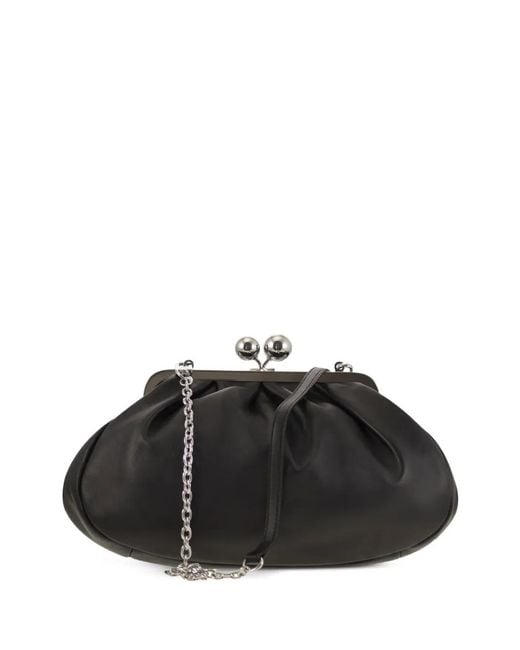 Weekend by Maxmara Black Medium Pasticcino Leather Clutch Bag