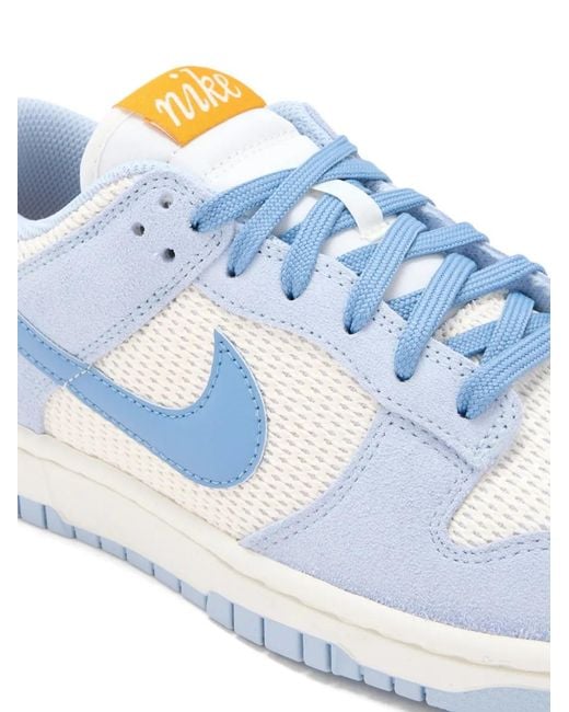 Nike Blue Dunk Mesh-Panelled Sneakers