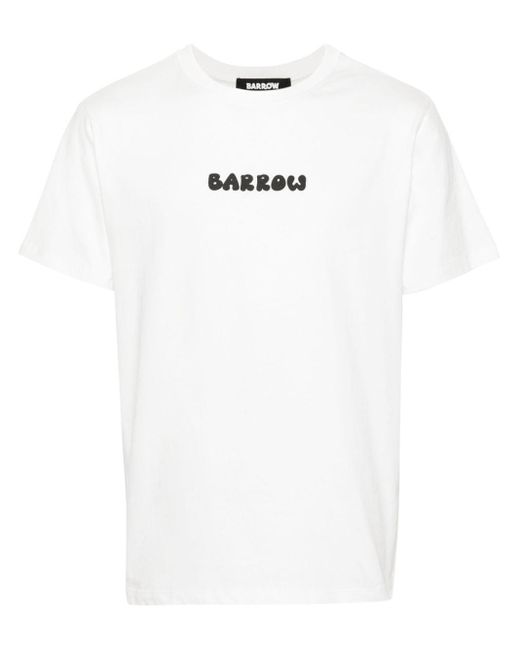 Barrow Katoenen T-shirt Met Logoprint in het White