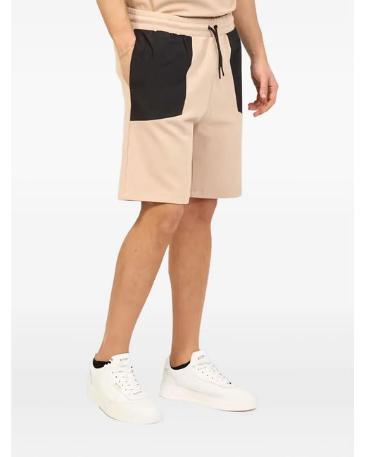 HUGO Natural Panelled Track Shorts for men