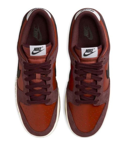 Nike Brown Dunk Low Retro Se Leather Sneakers for men