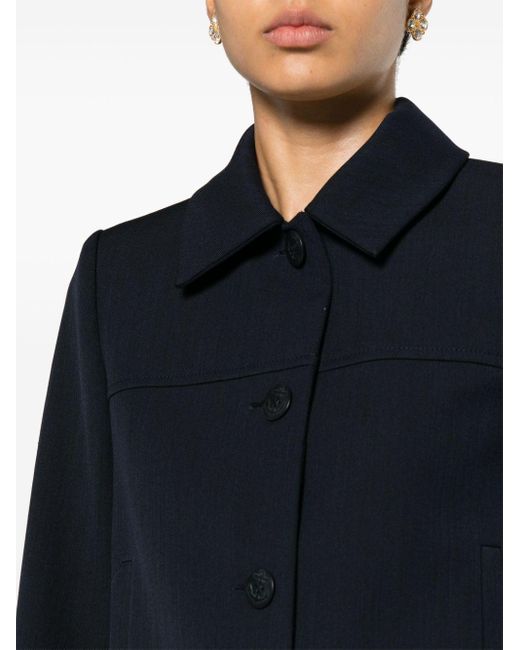 Claudie Pierlot Black Straight-point Collar Cropped Jacket