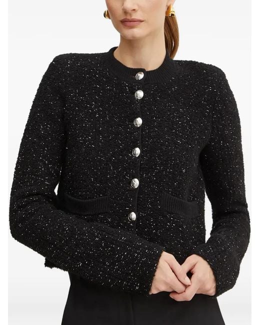 Patrizia Pepe Black Button Pocket Top