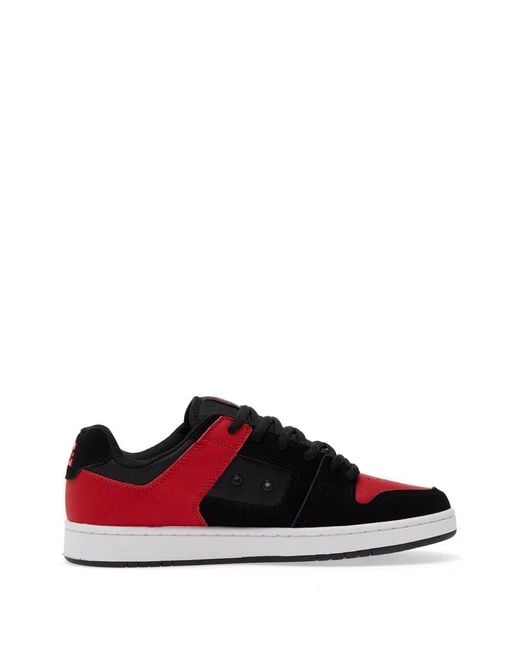 DC Shoes Red Manteca 4 Panelled Logo-Print Sneakers for men