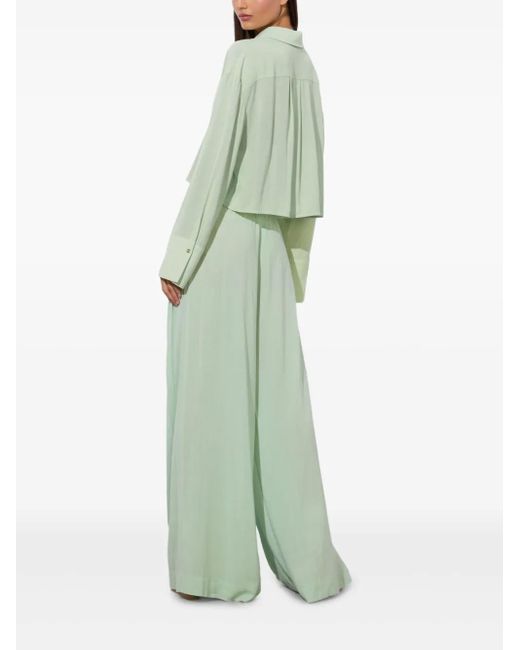 Alice + Olivia Green Finely Button-Down Shirt