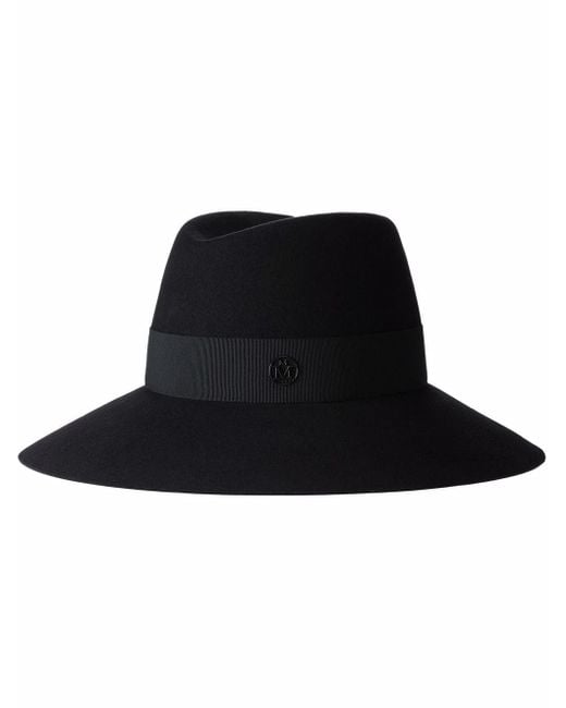 Cappello a tesa larga Kate impermeabile di Maison Michel in Black
