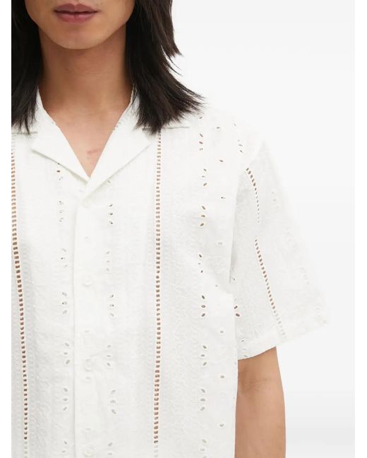 A Bathing Ape White Broderie-Anglaise Shirt for men