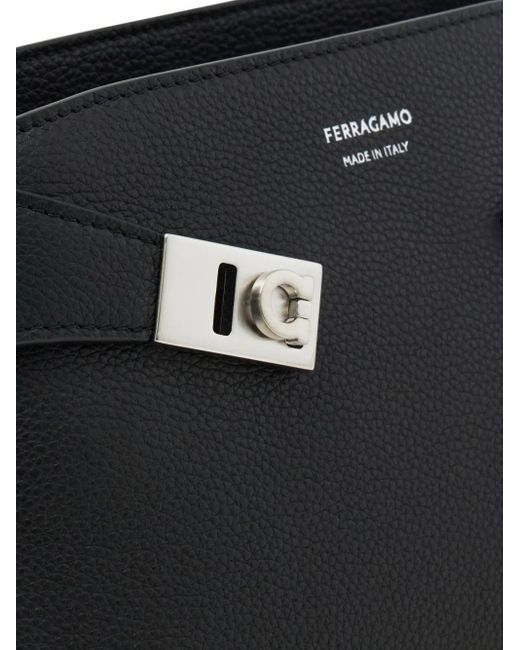 Marsupio Con Applicazione di Ferragamo in Black da Uomo